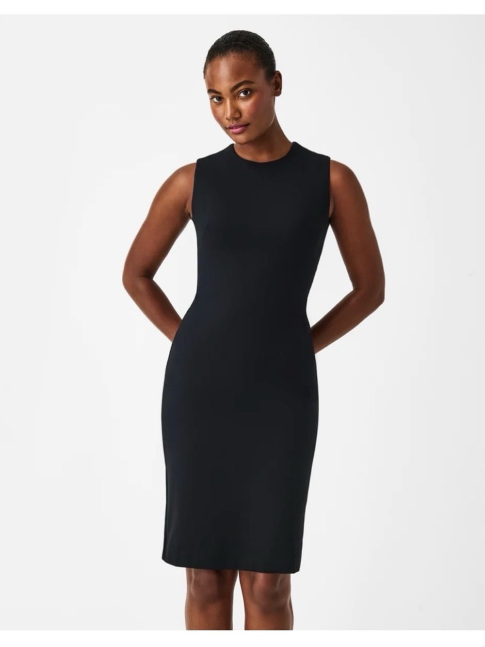 EUC SPANX Black Sleeveless Sheath Dress